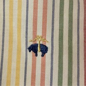 BROOKS BROTHERS men’s button down long sleeve striped cotton dress shirt - EUC!